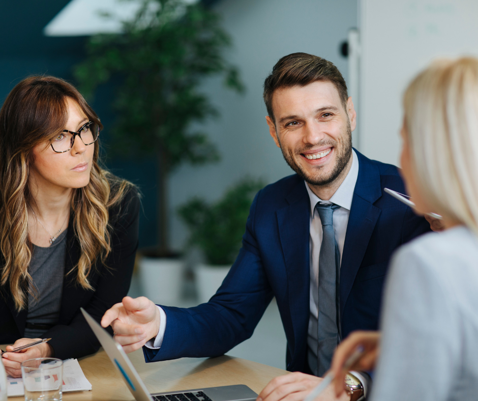 Business Services Tax advisor helping small business owners with their tax preparation